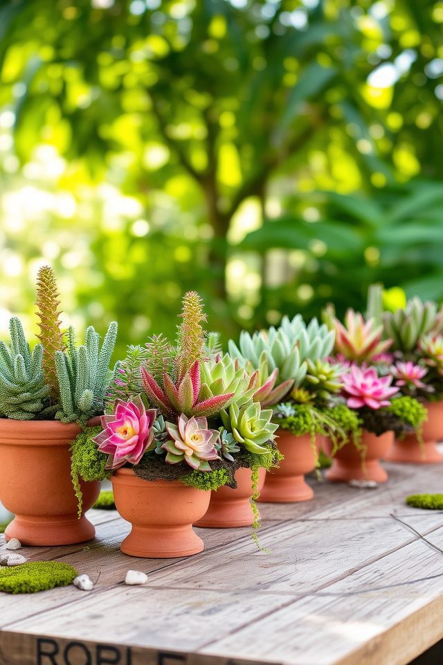 vibrant low maintenance succulent displays