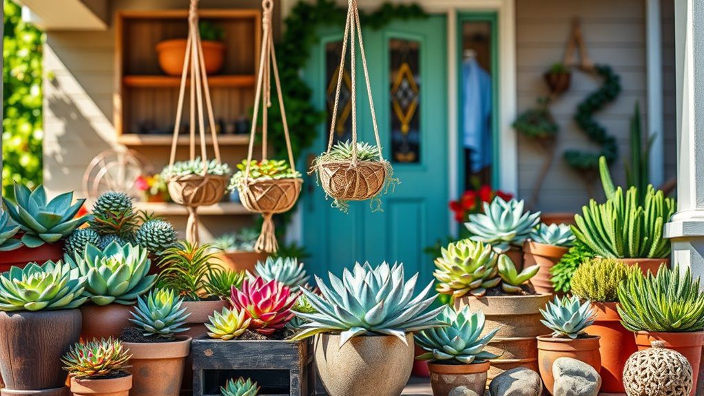 vibrant low maintenance succulents display