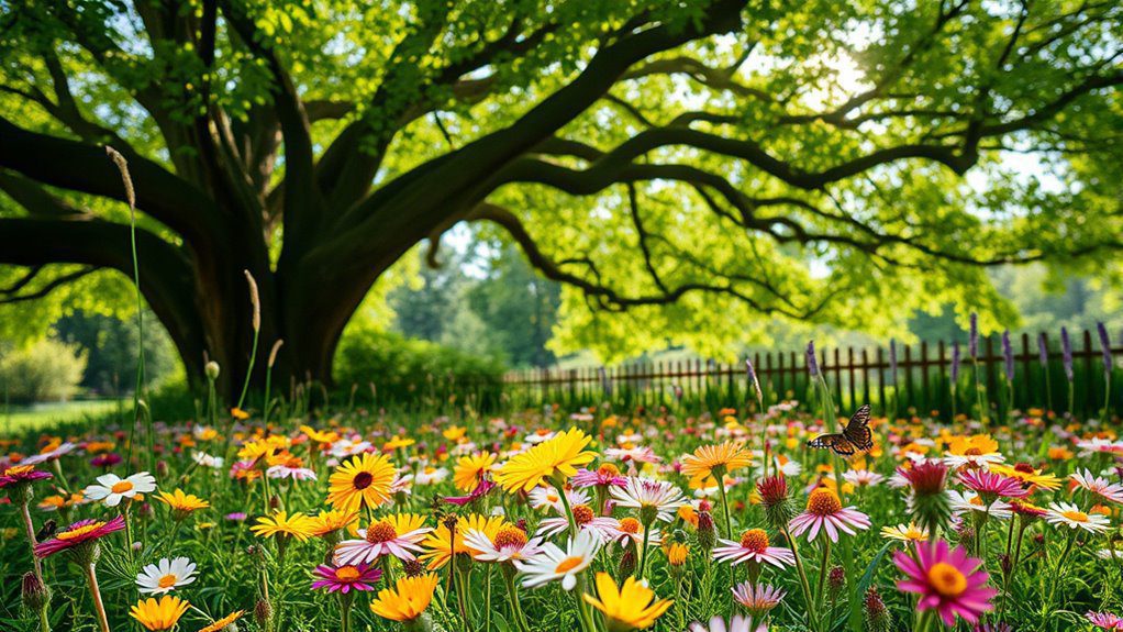 vibrant native wildflower patch