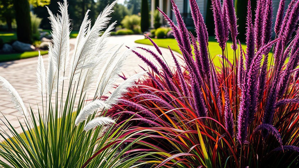 vibrant ornamental grasses enhance
