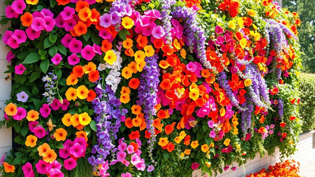 vibrant outdoor flower display