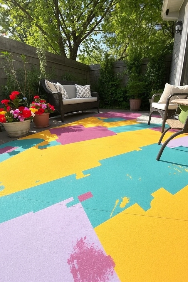 vibrant paint for concrete
