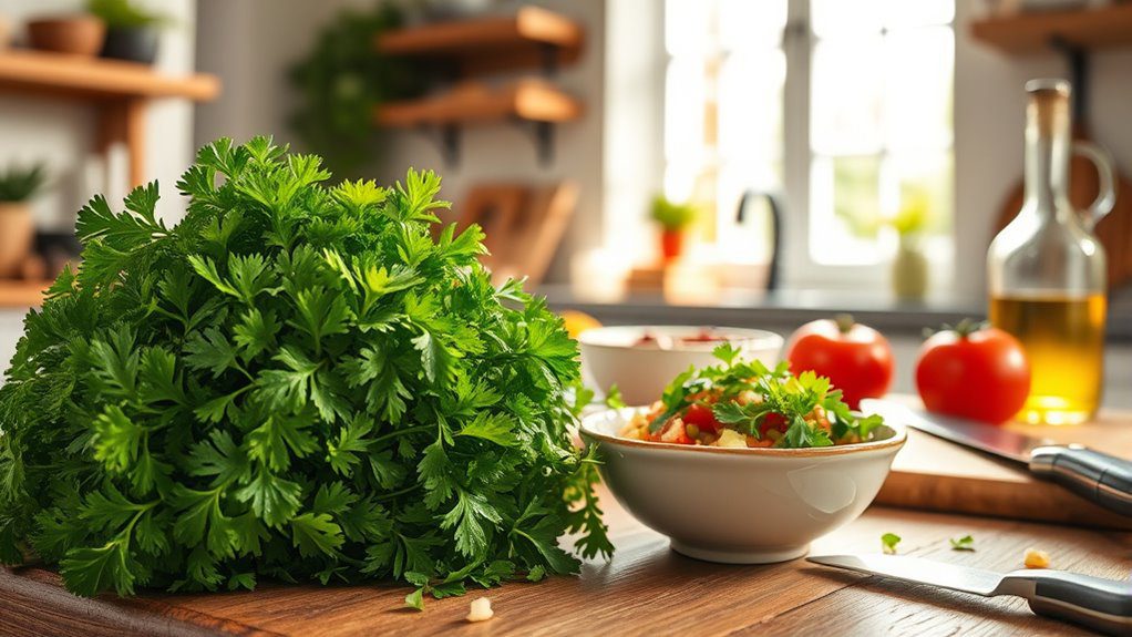 vibrant parsley for kitchens