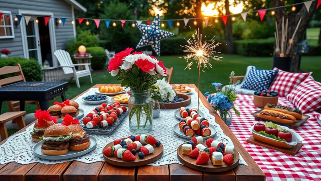 vibrant patriotic garden celebration