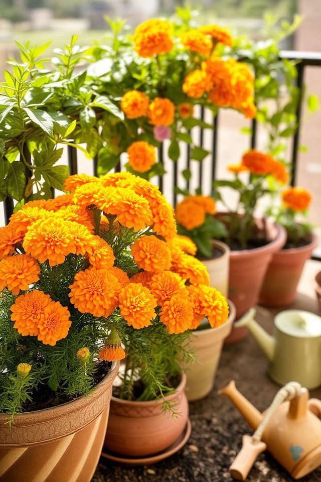 vibrant pest repelling garden flower