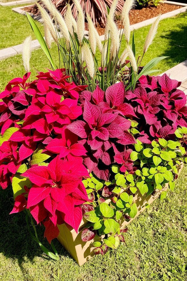 vibrant planter foliage combinations