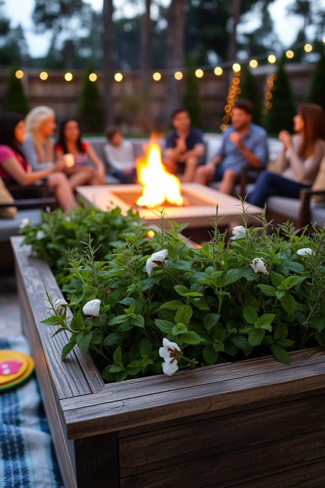 vibrant planters enhance gatherings