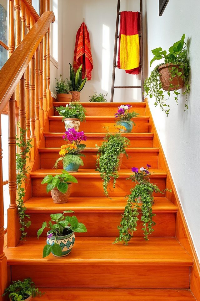 vibrant potted plant display