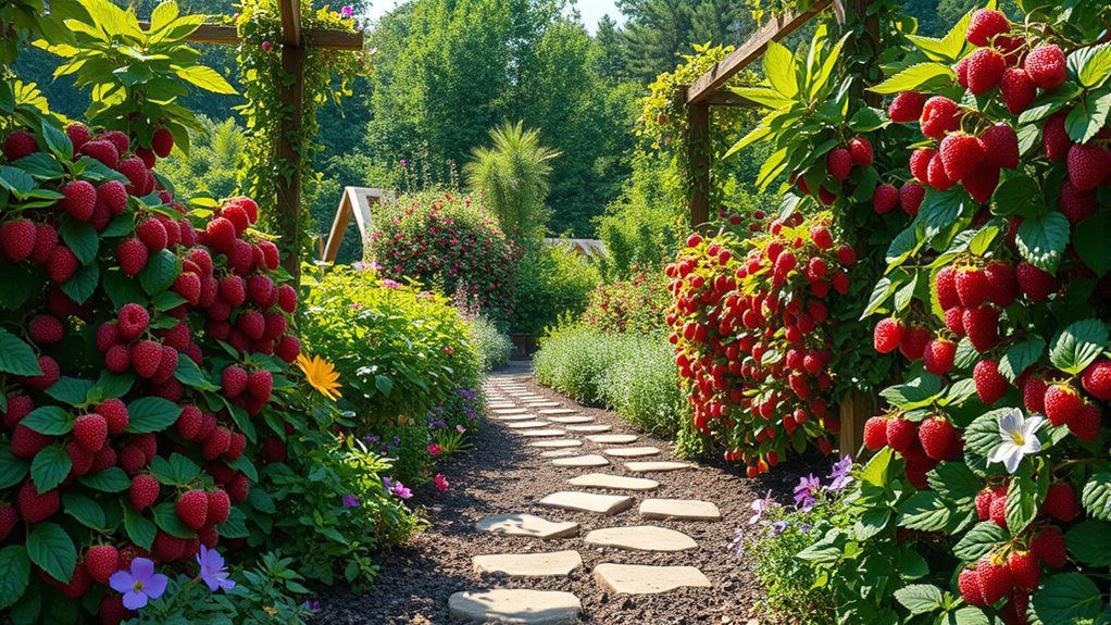 vibrant raspberry garden ecosystem