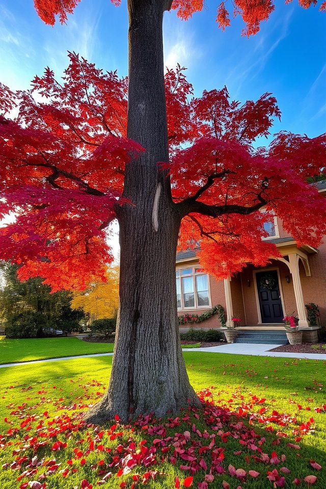 vibrant red foliage beauty