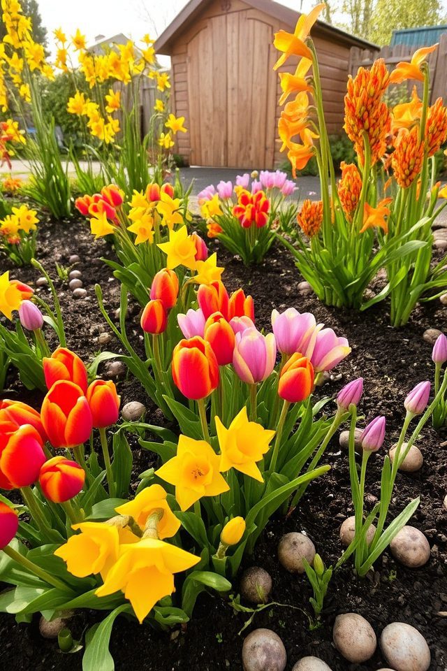 vibrant seasonal bulb displays
