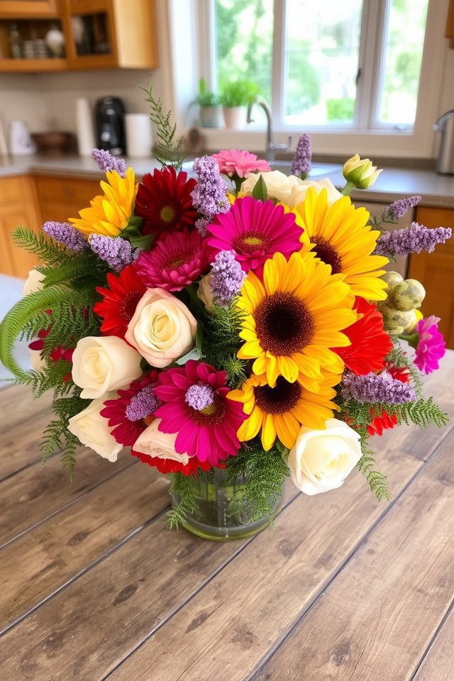 vibrant seasonal flower arrangements