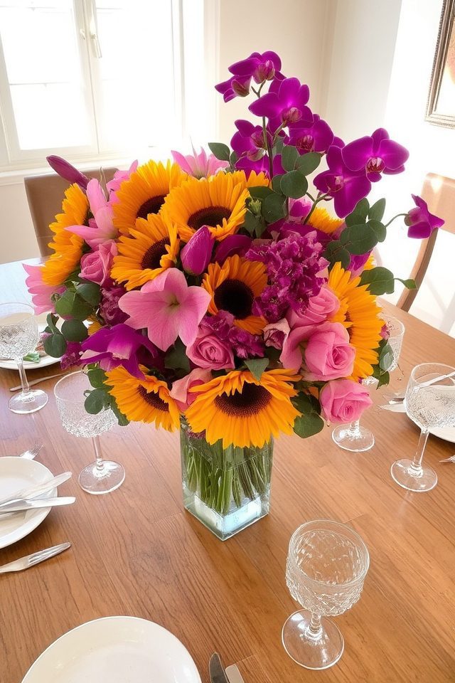 vibrant seasonal flower arrangements