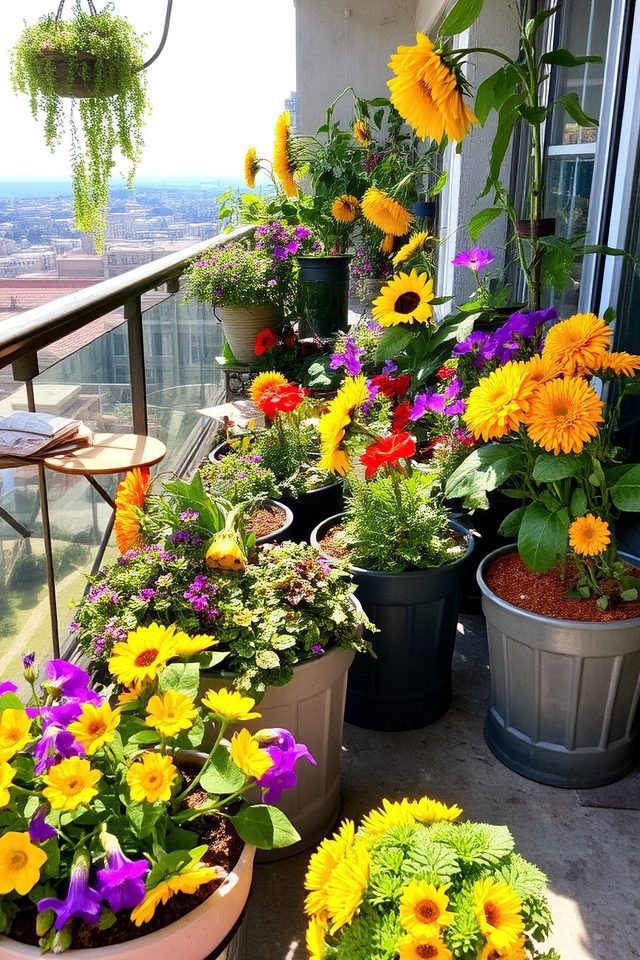 vibrant seasonal flower displays