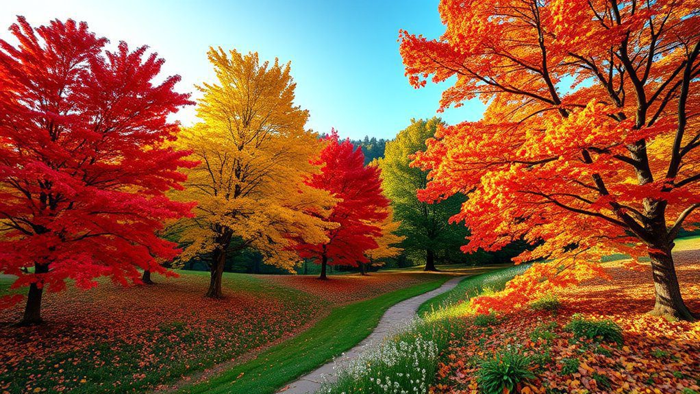 vibrant seasonal tree designs