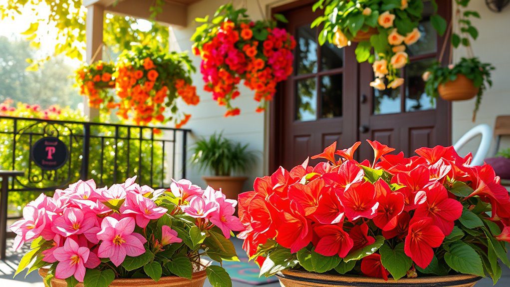 vibrant shade loving begonias