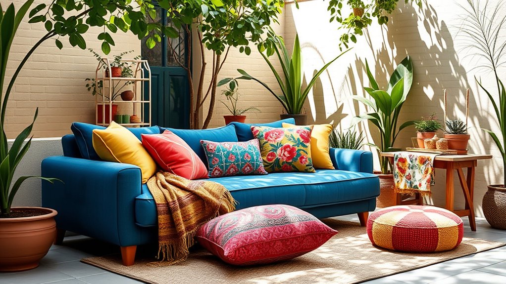 vibrant textiles for warmth
