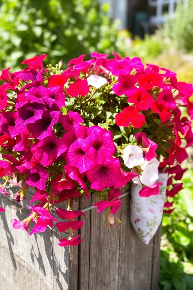 vibrant trailing container flowers