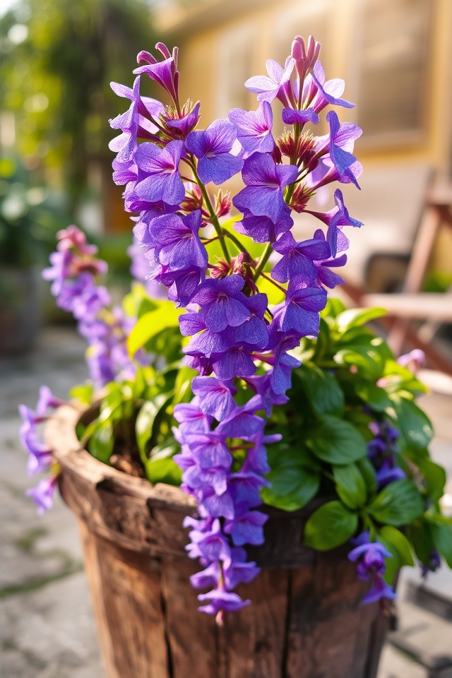 vibrant trailing container plant