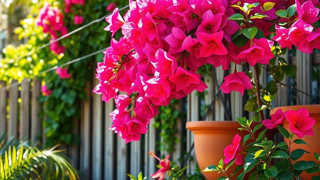 vibrant tropical garden color