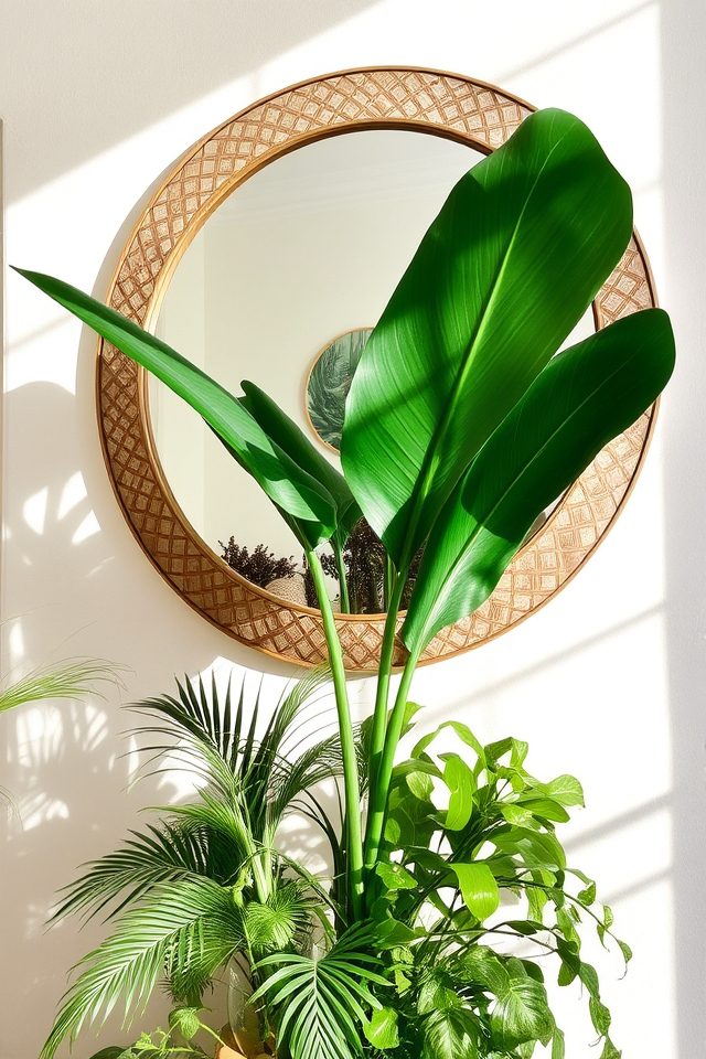 vibrant tropical mirror d cor