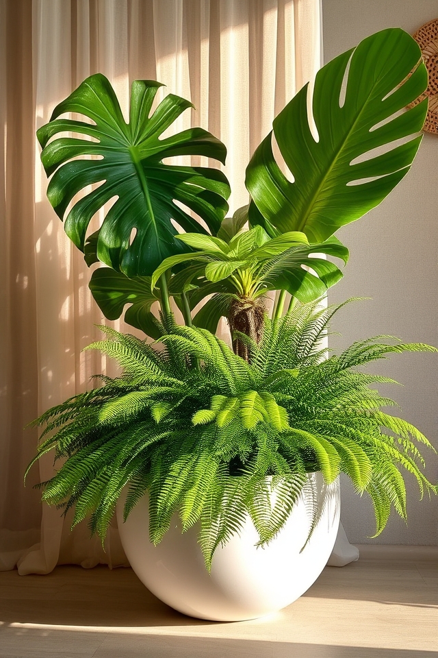 vibrant tropical plant arrangements