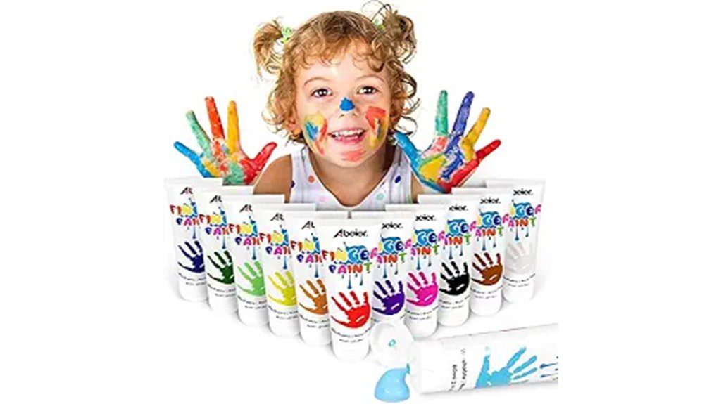 vibrant washable finger paint