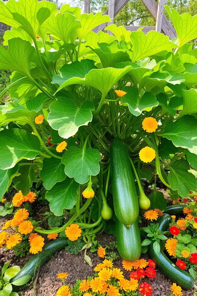 vibrant zucchini garden focal point