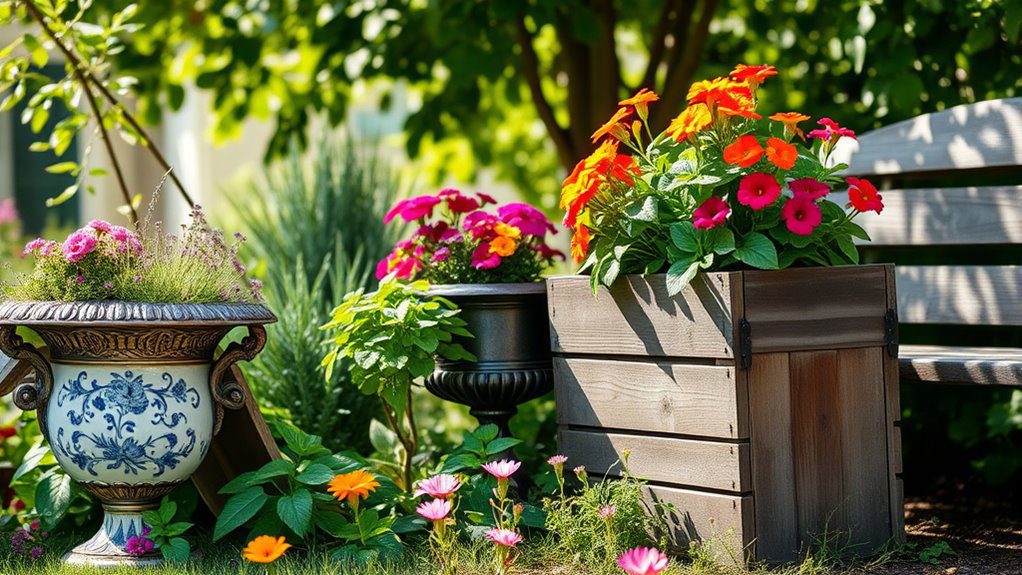 vintage planters for nostalgia