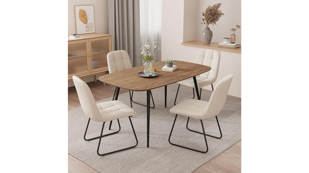 walnut dining table set