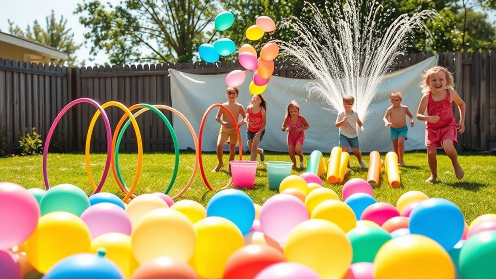 water balloon obstacle course