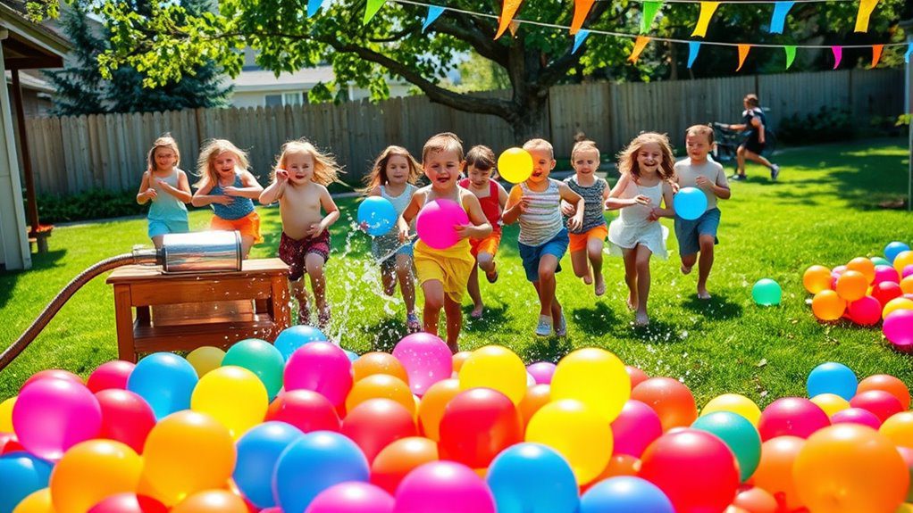 water balloon relay race