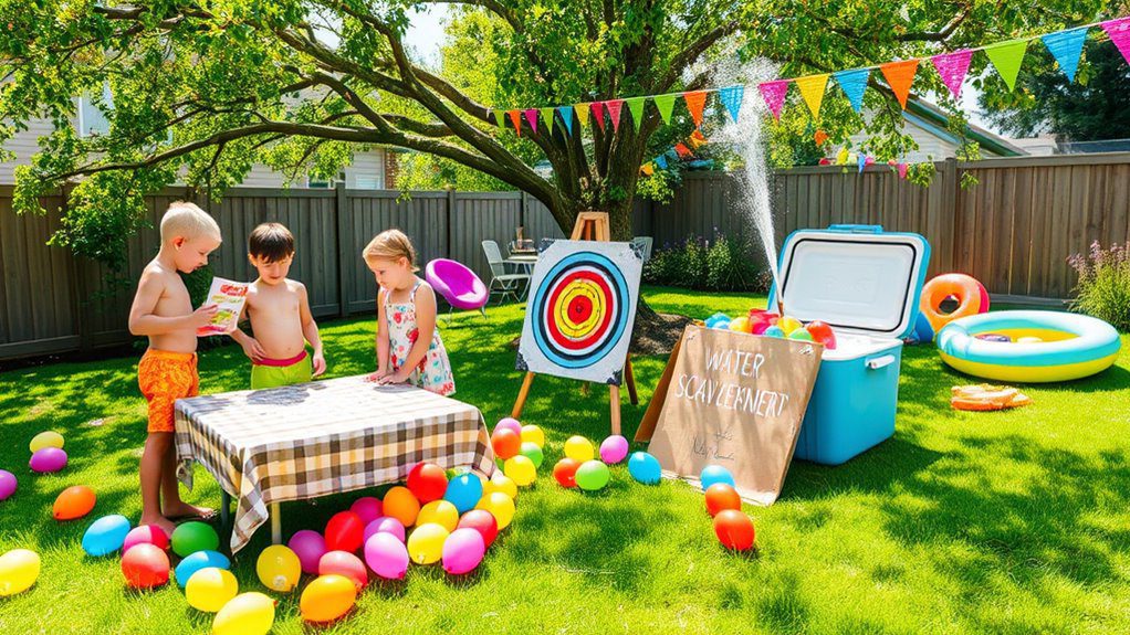 water balloon scavenger hunt