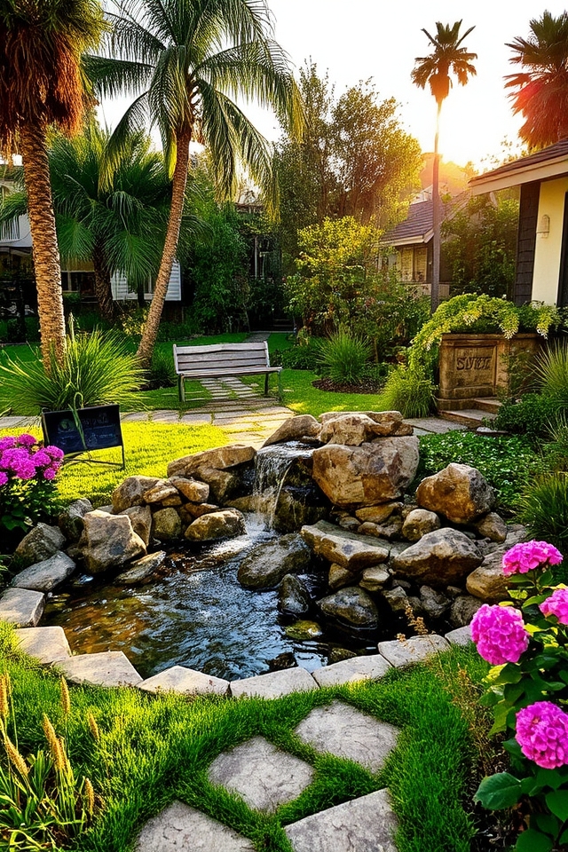 water feature focal points