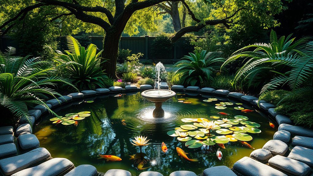 water feature garden oasis