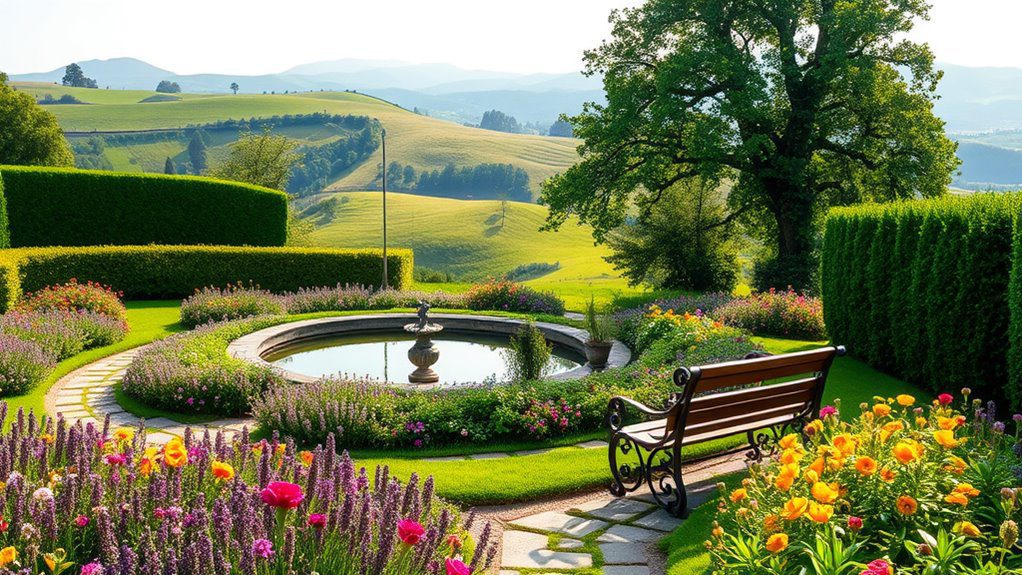 whimsical 18th century garden design