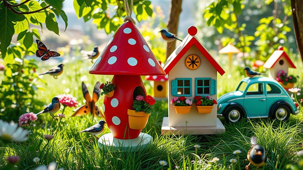 whimsical artistic birdhouses designs