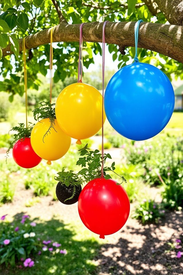 whimsical balloon plant displays