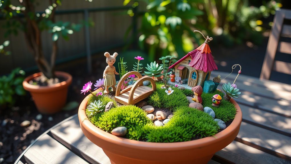 whimsical fairy garden creation
