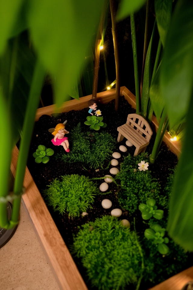 whimsical fairy garden creation
