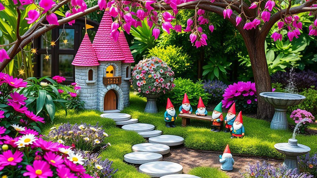 whimsical gnome fairy castle