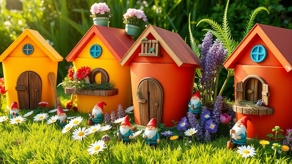 whimsical gnome flower abode