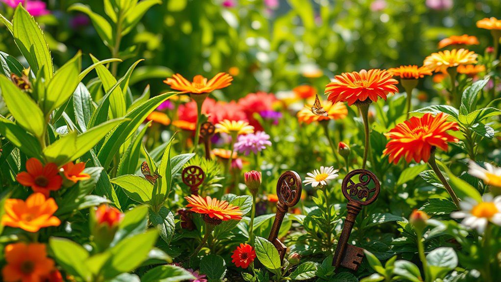 whimsical hidden keys garden