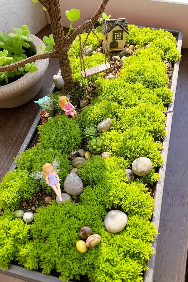 whimsical miniature fairy garden