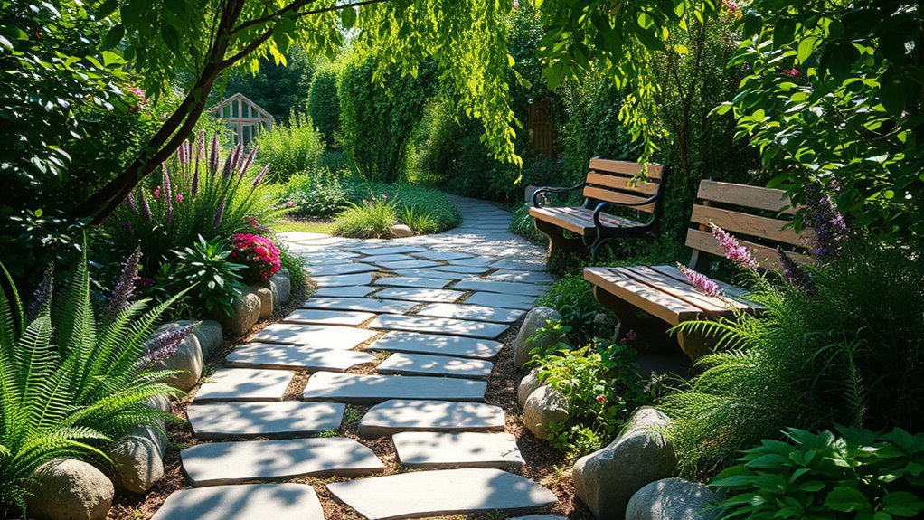 whimsical secret garden pathways