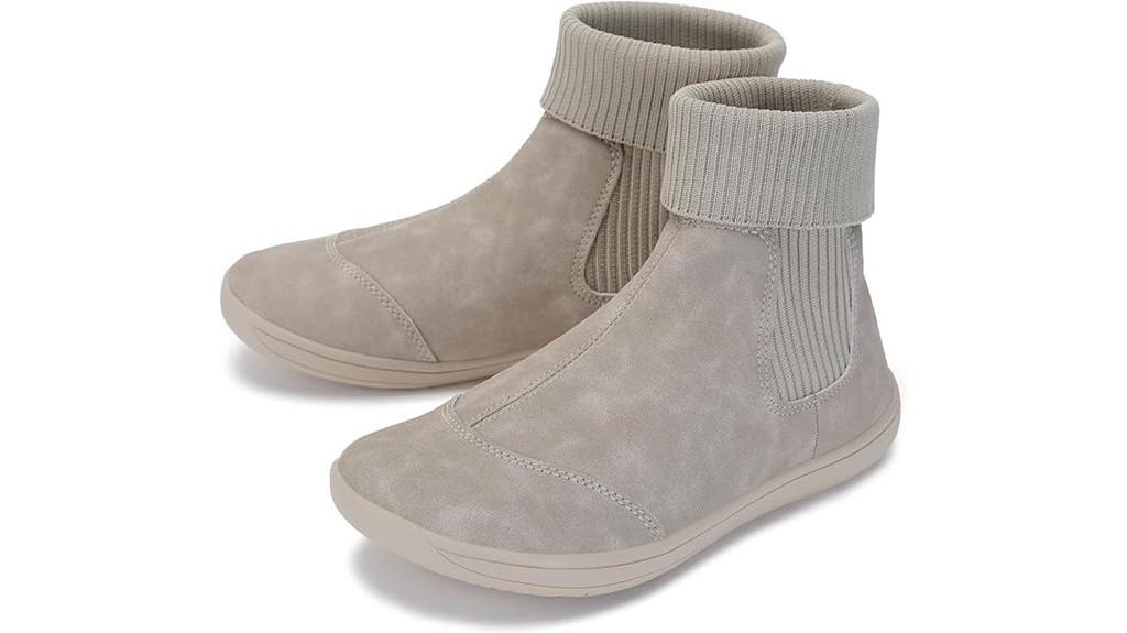 wide barefoot ankle boots