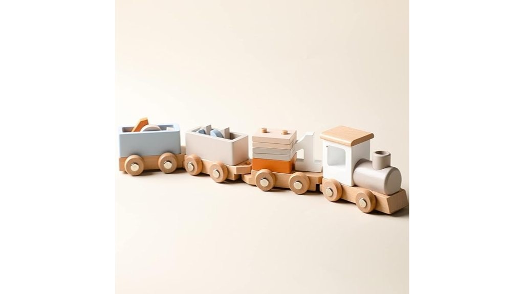 wooden train set toys