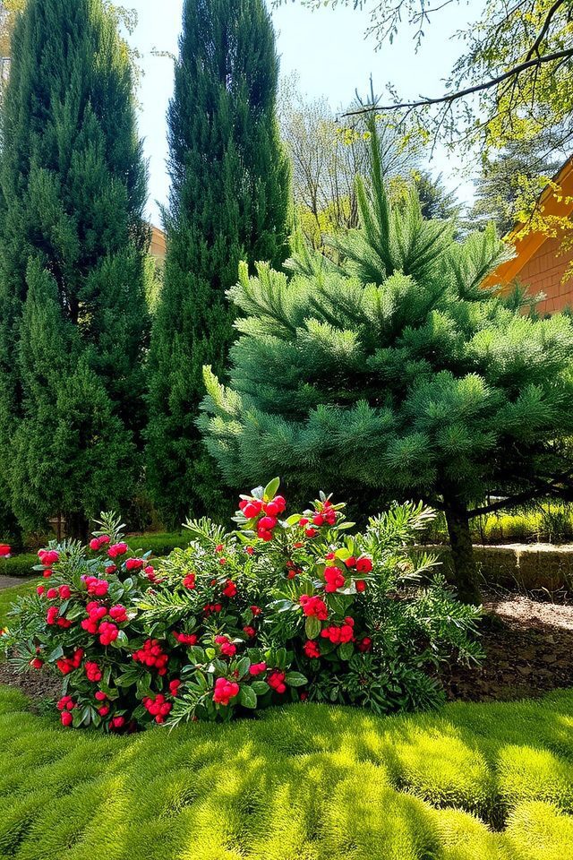 year round evergreen landscaping benefits