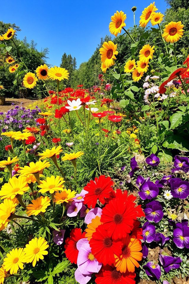 year round seasonal flower beds