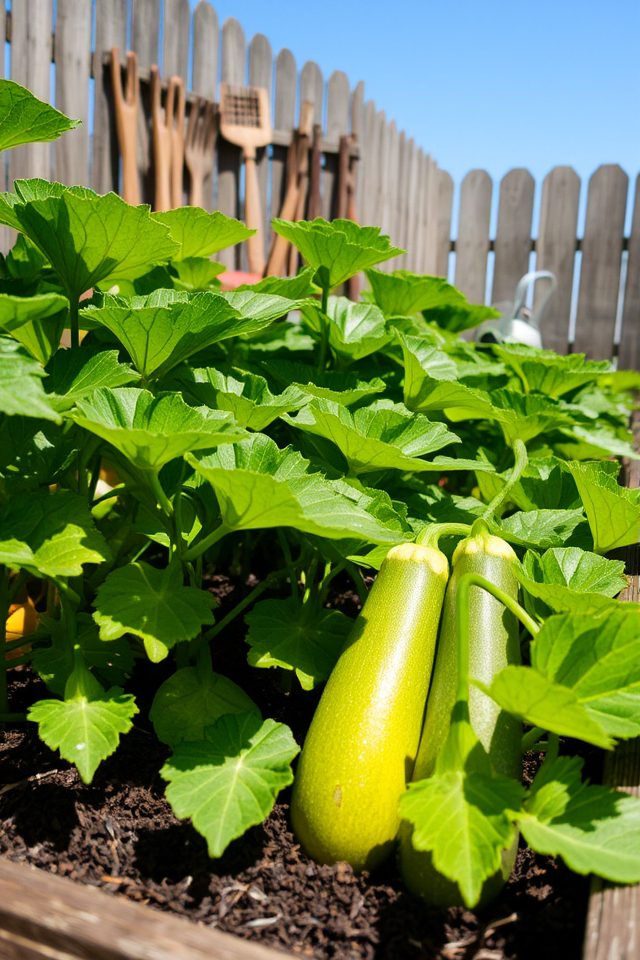 zucchini in raised beds